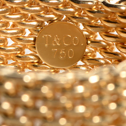 Tiffany 18K Yellow Gold Wide Somerset Mesh Ring 60 9 3 of 4