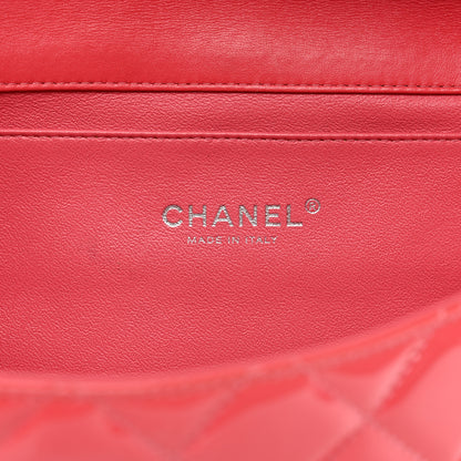 Chanel Patent Quilted Clutch with Chain Flap Fuchsia 7 of 13