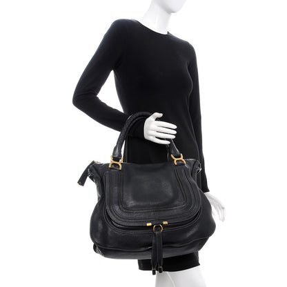 Chloe Calfskin Large Marcie Satchel Black 2 of 8