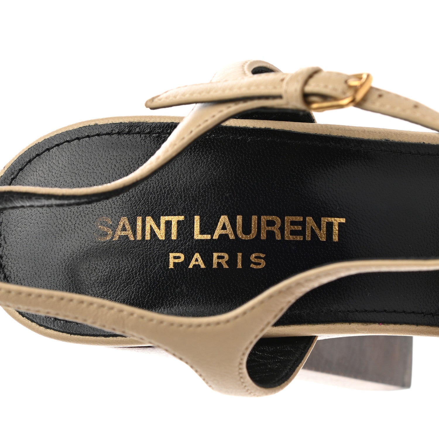 Saint Laurent Calfskin Bianca 125 Platform Sandals 36 Brown 7 of 8