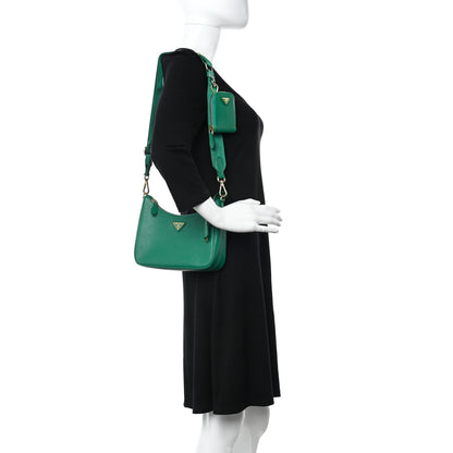 Prada Saffiano Lux Re-Edition 2005 Shoulder Bag Menta 2 of 10