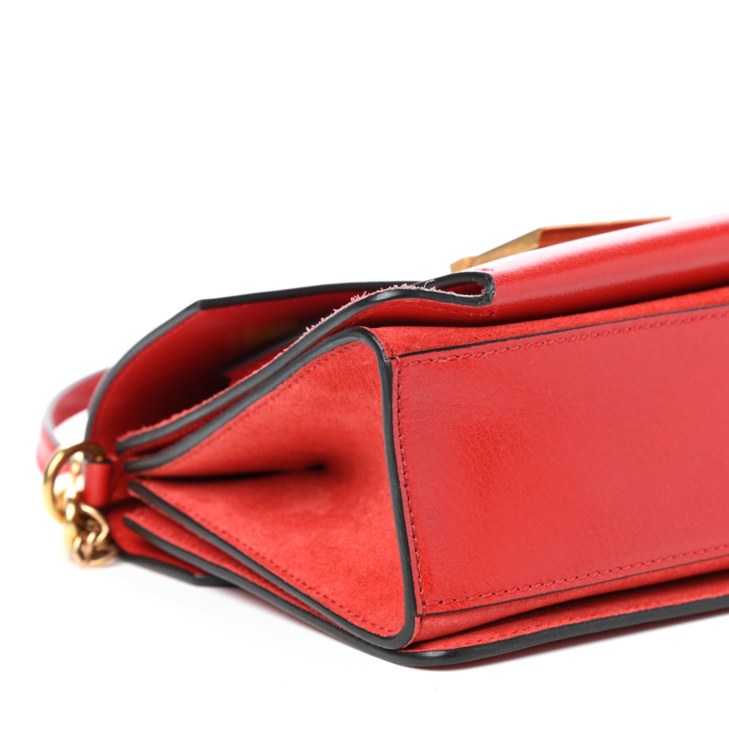 Goatskin Small GV3 Shoulder Bag Dark Orange