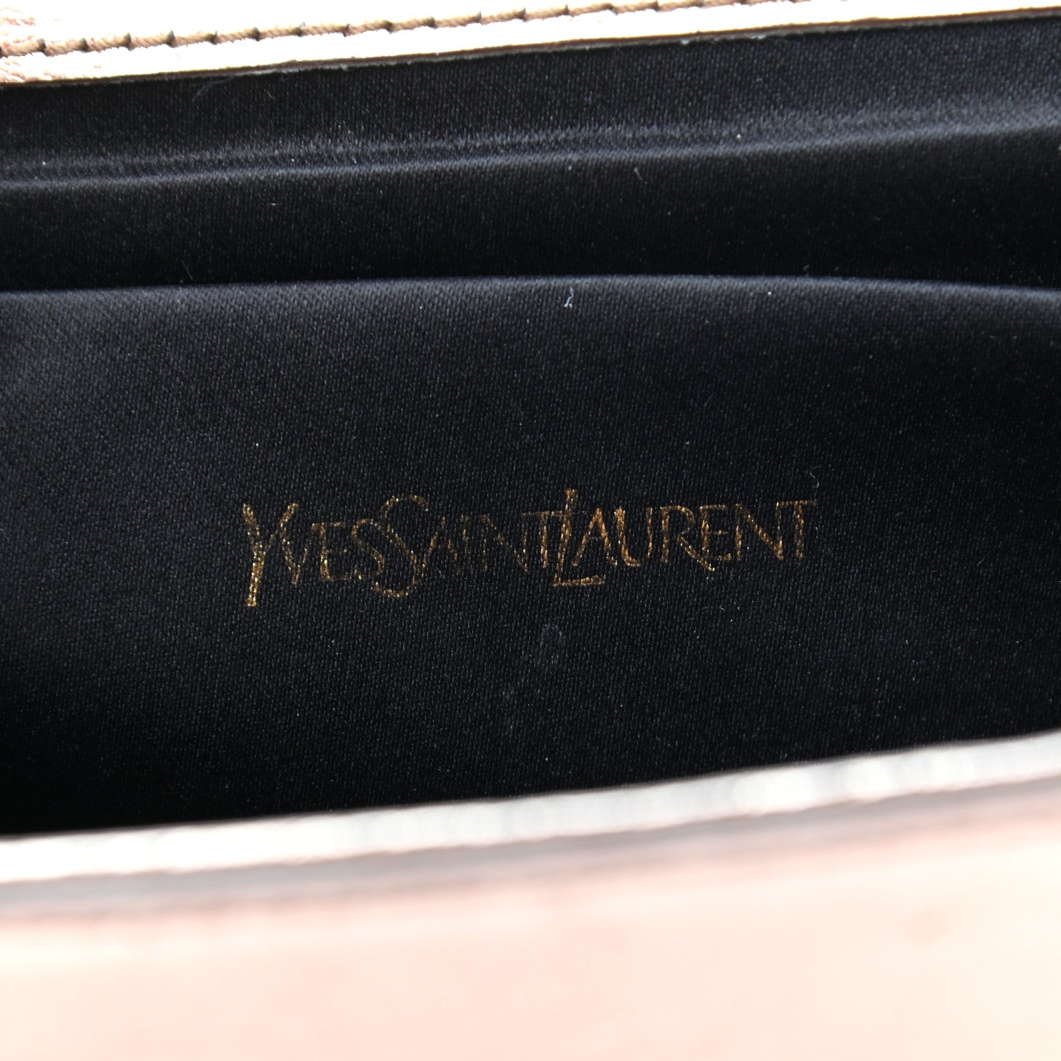Saint Laurent Metallic Calfskin Monogram Large Belle De Jour Clutch Rose Gold 6 of 7