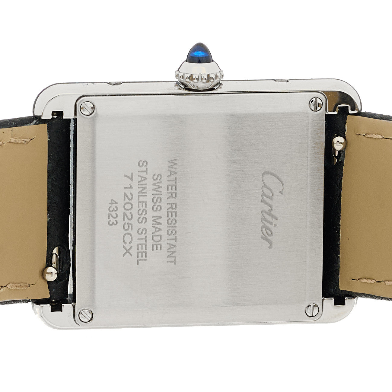Stainless Steel Calfskin 25mm Must de Cartier Tank Quartz Watch