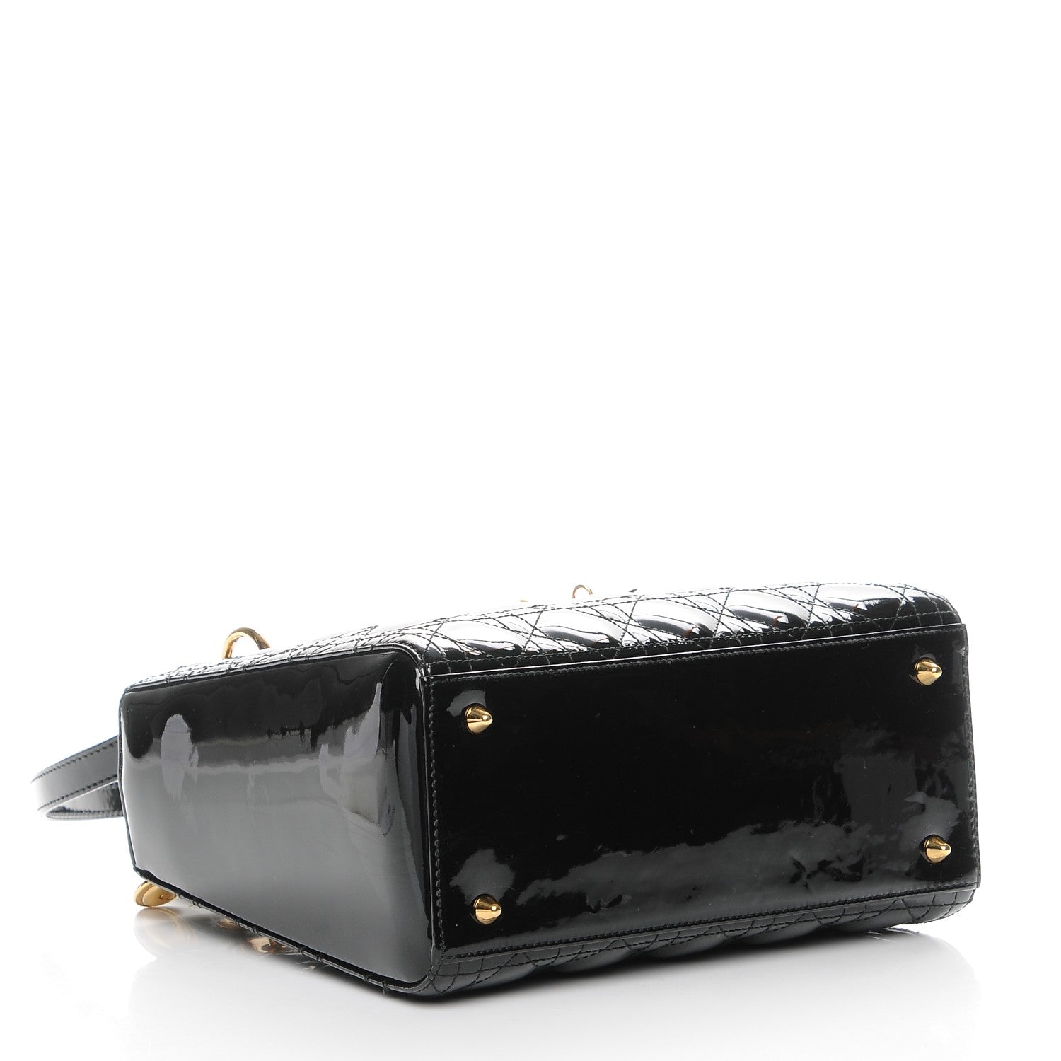 Christian Dior Patent Cannage Medium Lady Dior Black 4 of 12