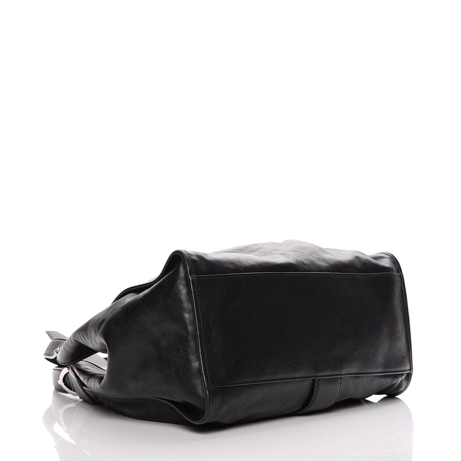 Gucci Calfskin Medium Soft Stirrup Shoulder Bag Black 4 of 7