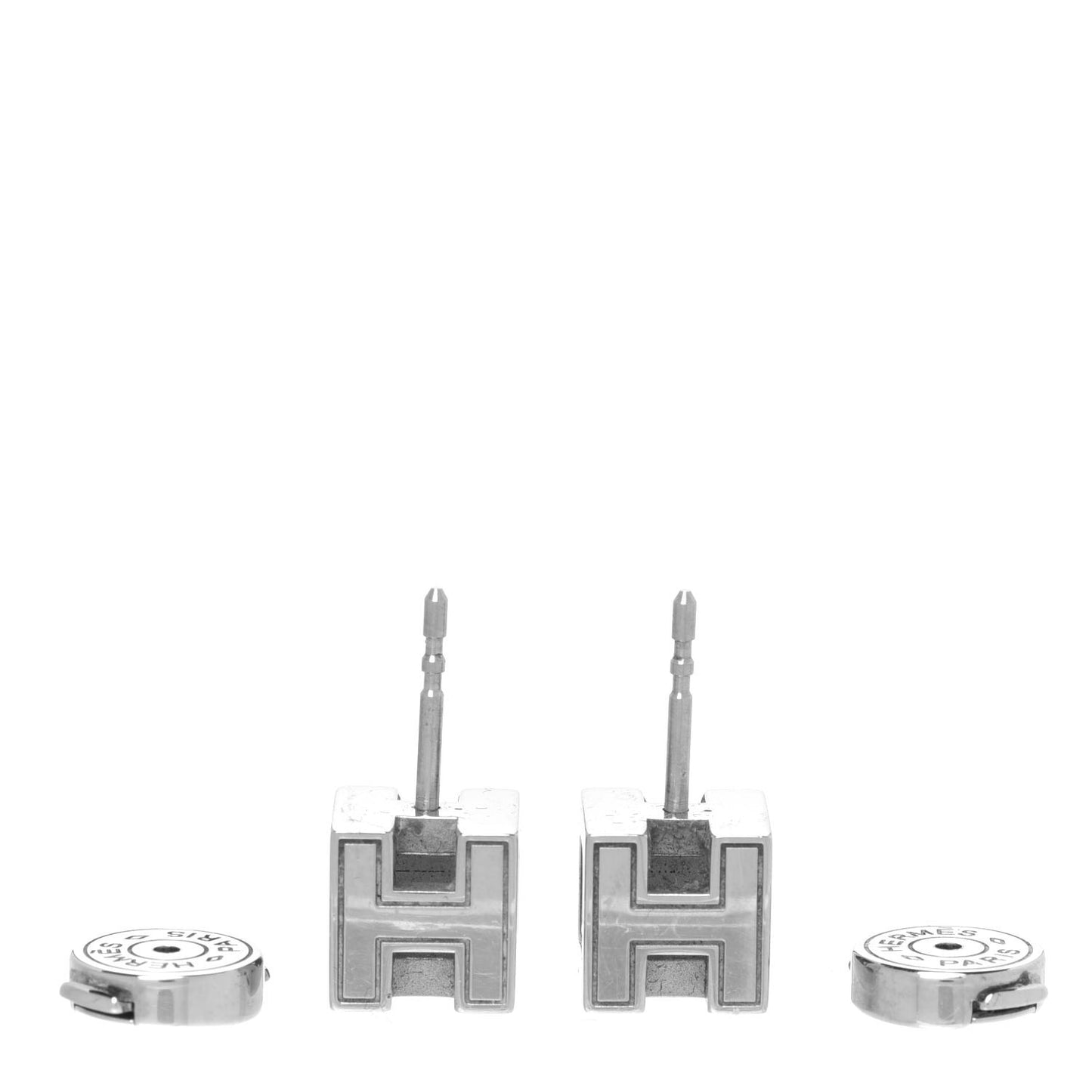Palladium Lacquered Cage d'H Earrings Black