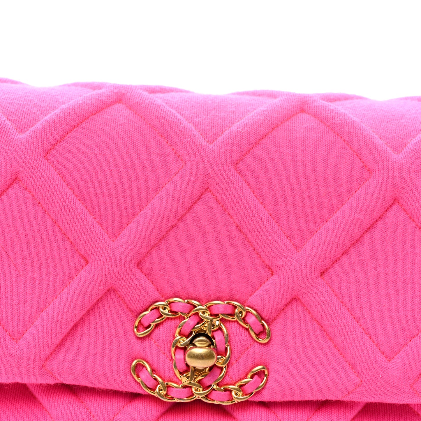 Jersey Quilted Chanel 19 Waist Bag Pink