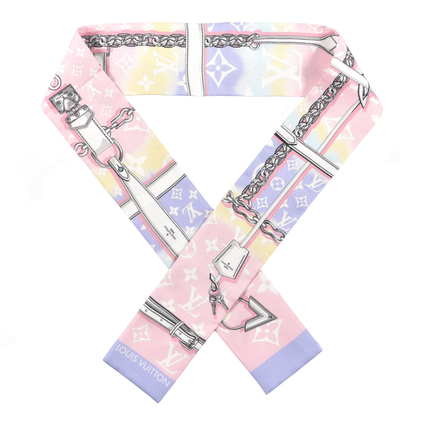 Silk Monogram Escale Confidential Bandeau Pink