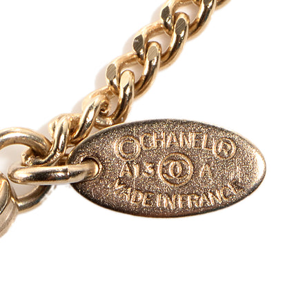 Chanel Pearl Resin CC Necklace Gold 4 of 7
