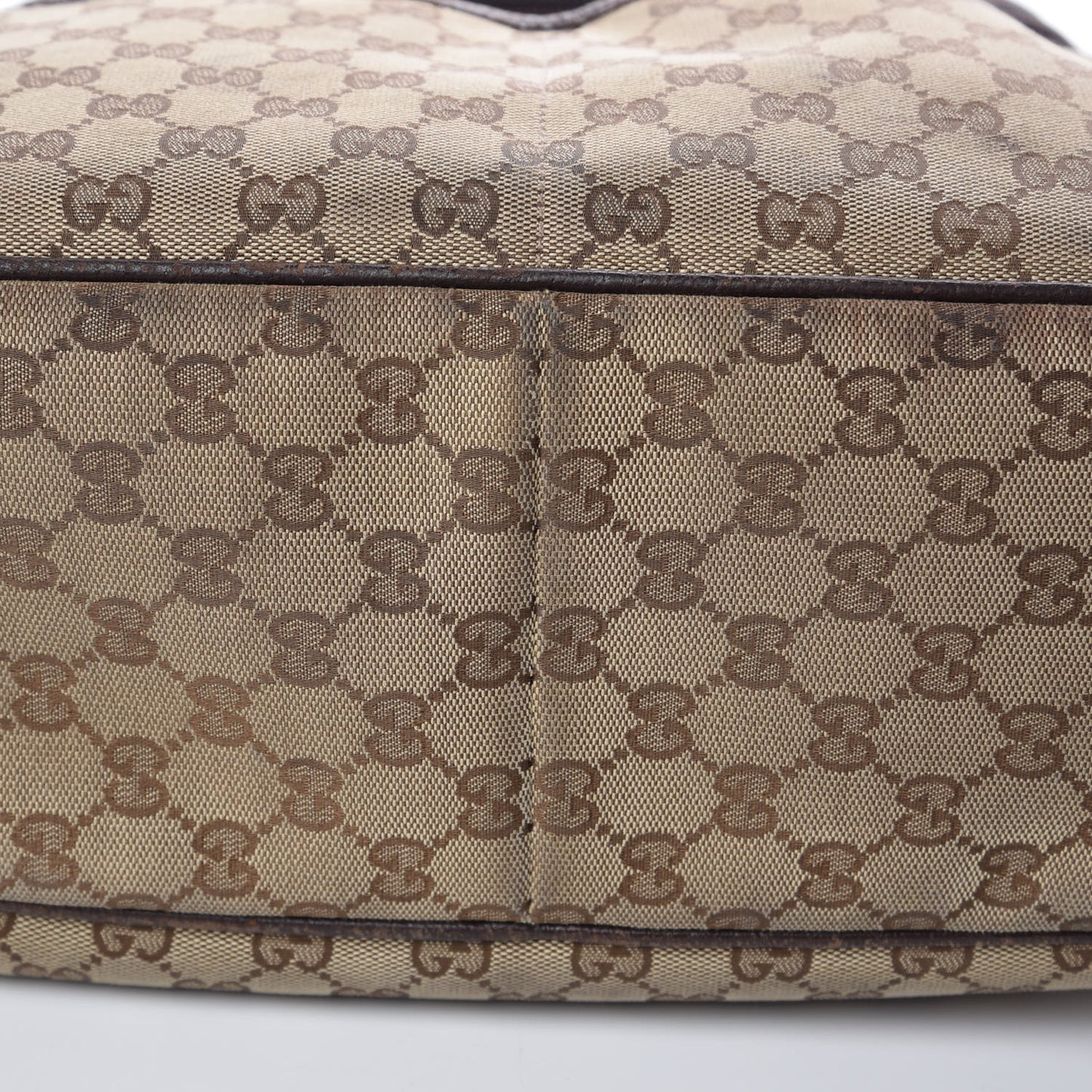 Monogram Natural Pigskin Large Diaper Bag Beige Ebony Cocoa Dark Chocolate