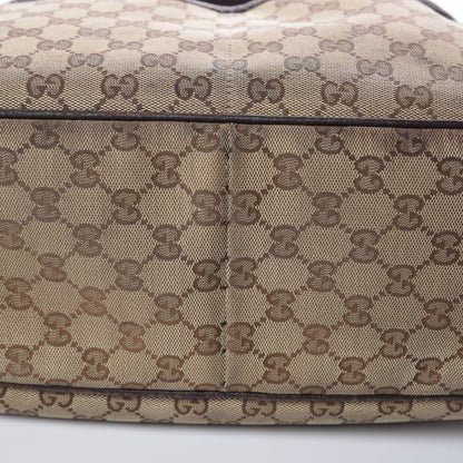Gucci Monogram Natural Pigskin Large Diaper Bag Beige Ebony Cocoa Dark Chocolate 8 of 18