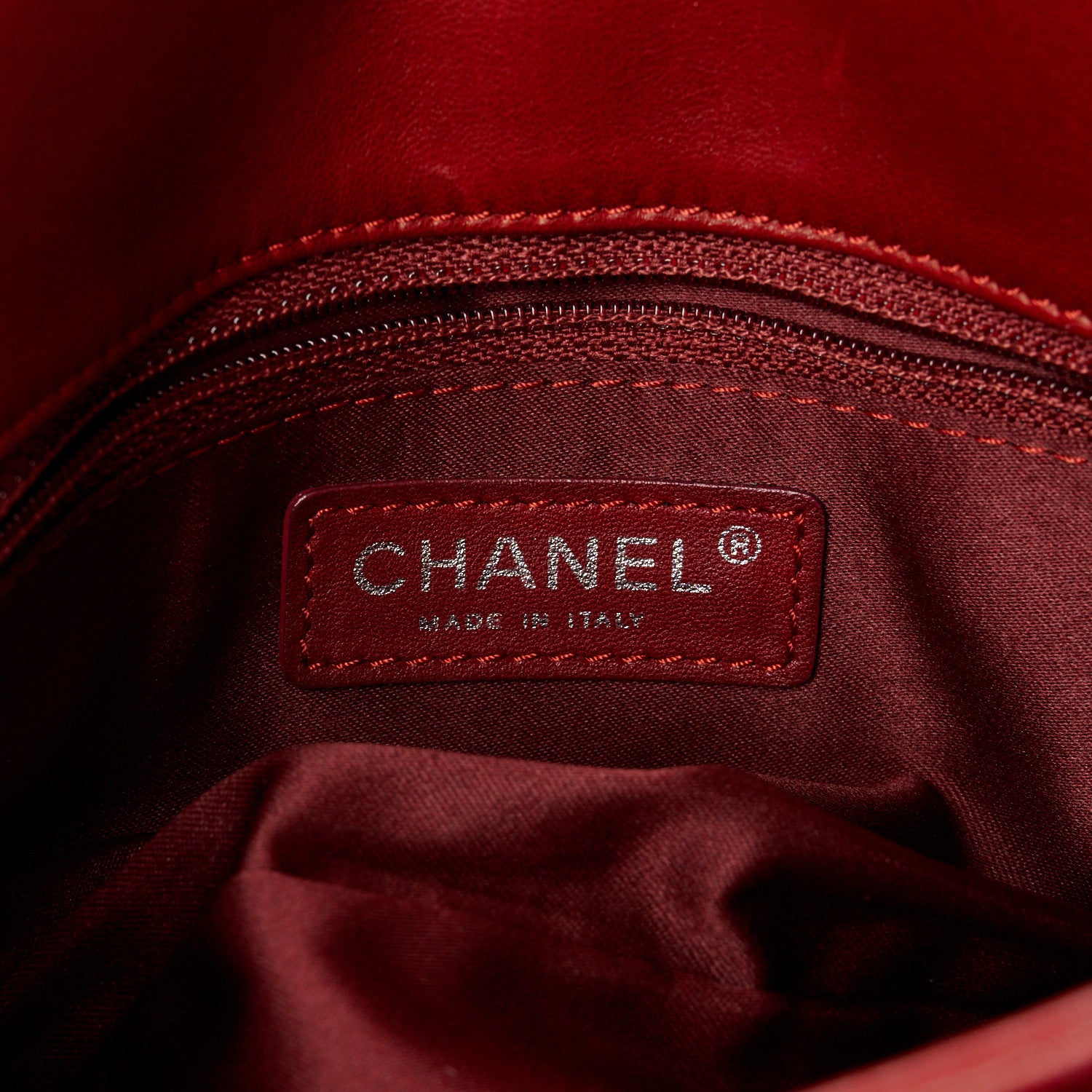 Chanel Lambskin Quilted Large 3 Flap Red 7 of 12