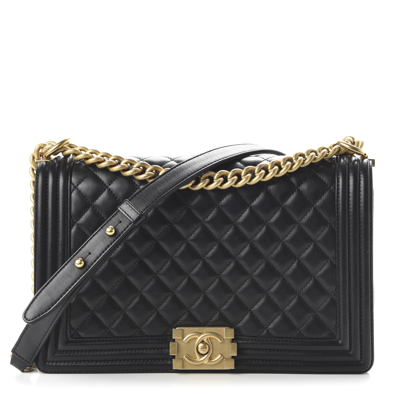 Chanel Lambskin Quilted New Medium Boy Flap Black 1 of 11
