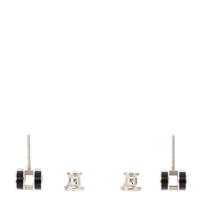 Hermes Palladium Lacquered Mini Pop H Earrings Black 3 of 4