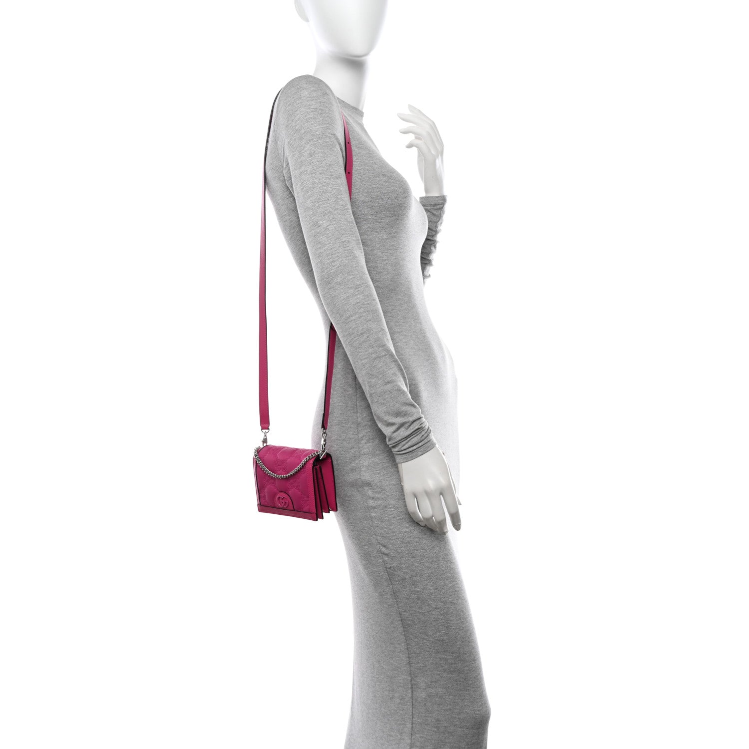 Gucci Nylon Calfskin Enamel GG Matelasse Mini Chain Bag Lovely 2 of 10