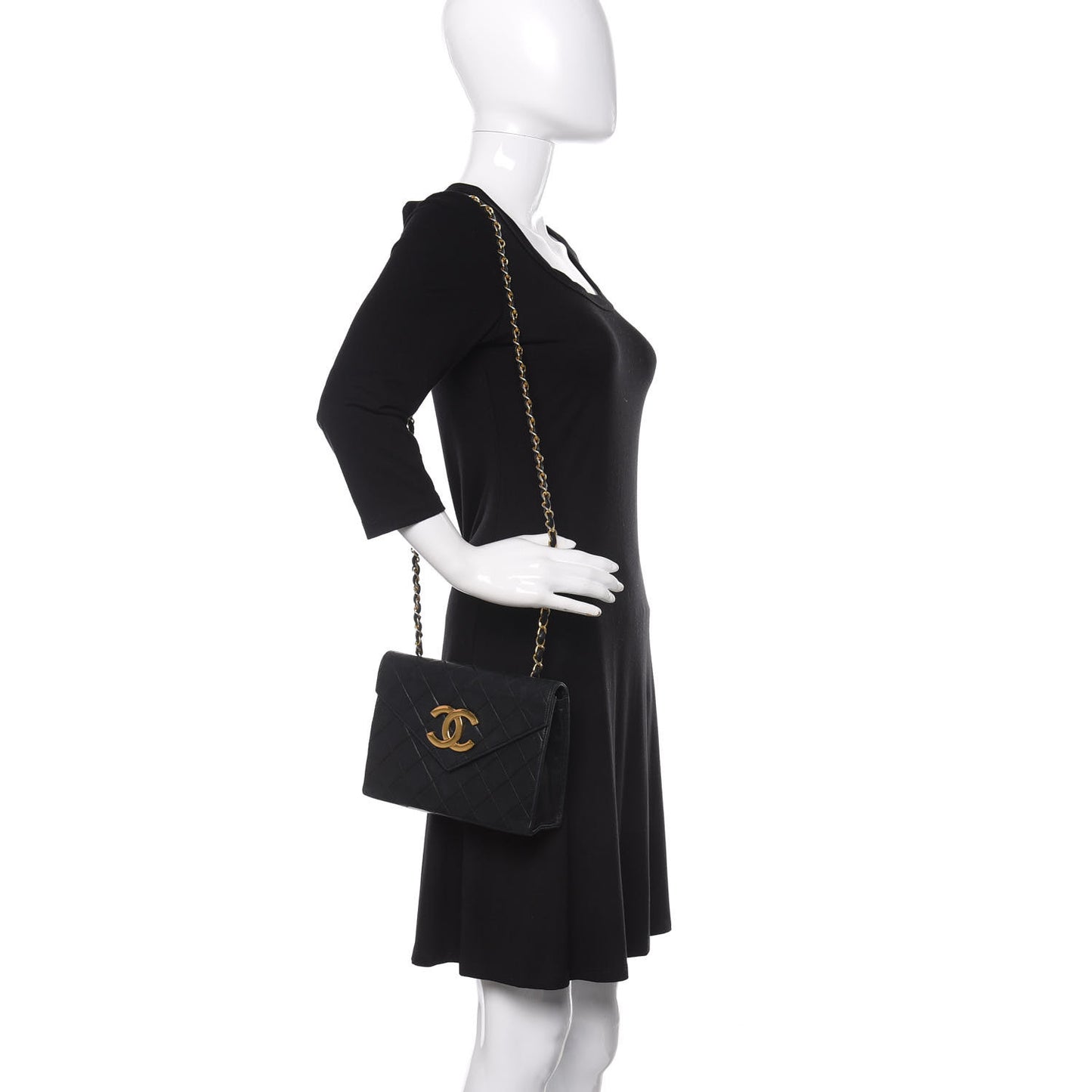 Lambskin Quilted Flap Bag Black