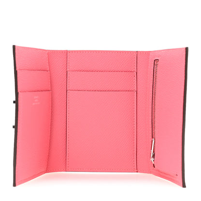 Hermes Epsom Tri-Fold Compact Bearn Wallet Rose Lipstick 5 of 7