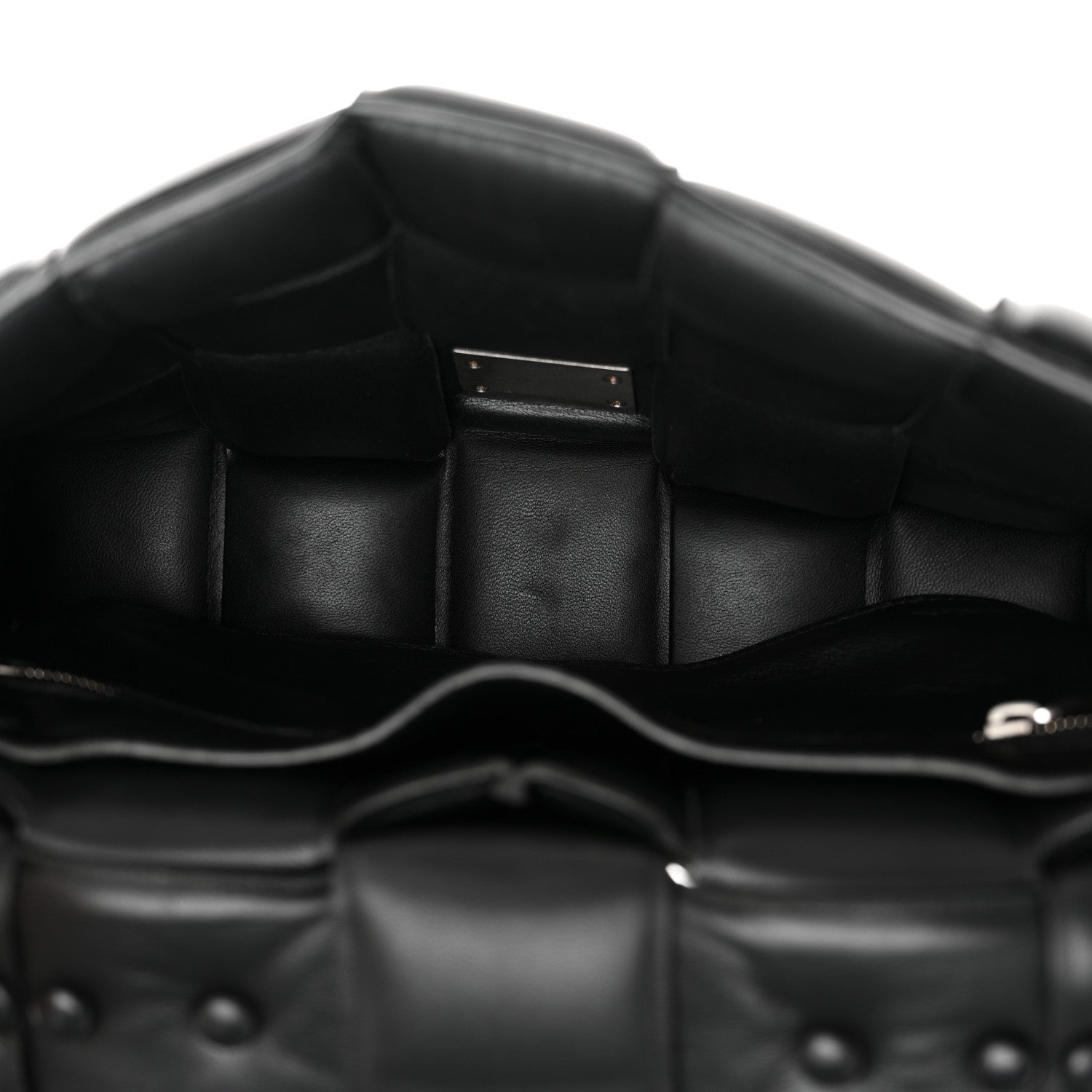 Bottega Veneta Lambskin Maxi Intreccio Padded Chain Cassette Crossbody Bag Black 5 of 13