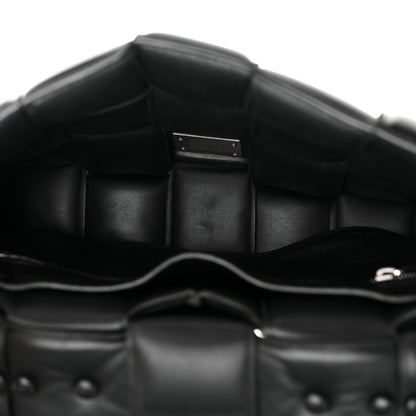 Bottega Veneta Lambskin Maxi Intreccio Padded Chain Cassette Crossbody Bag Black 5 of 13