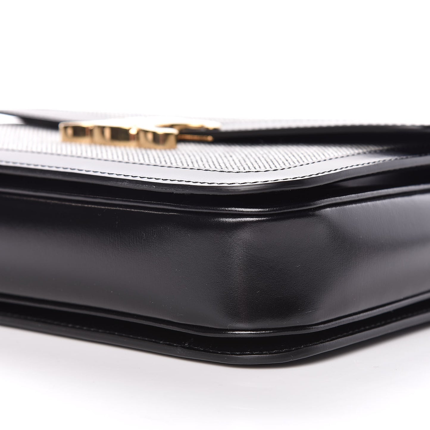 Textile Natural Calfskin Large Triomphe Black