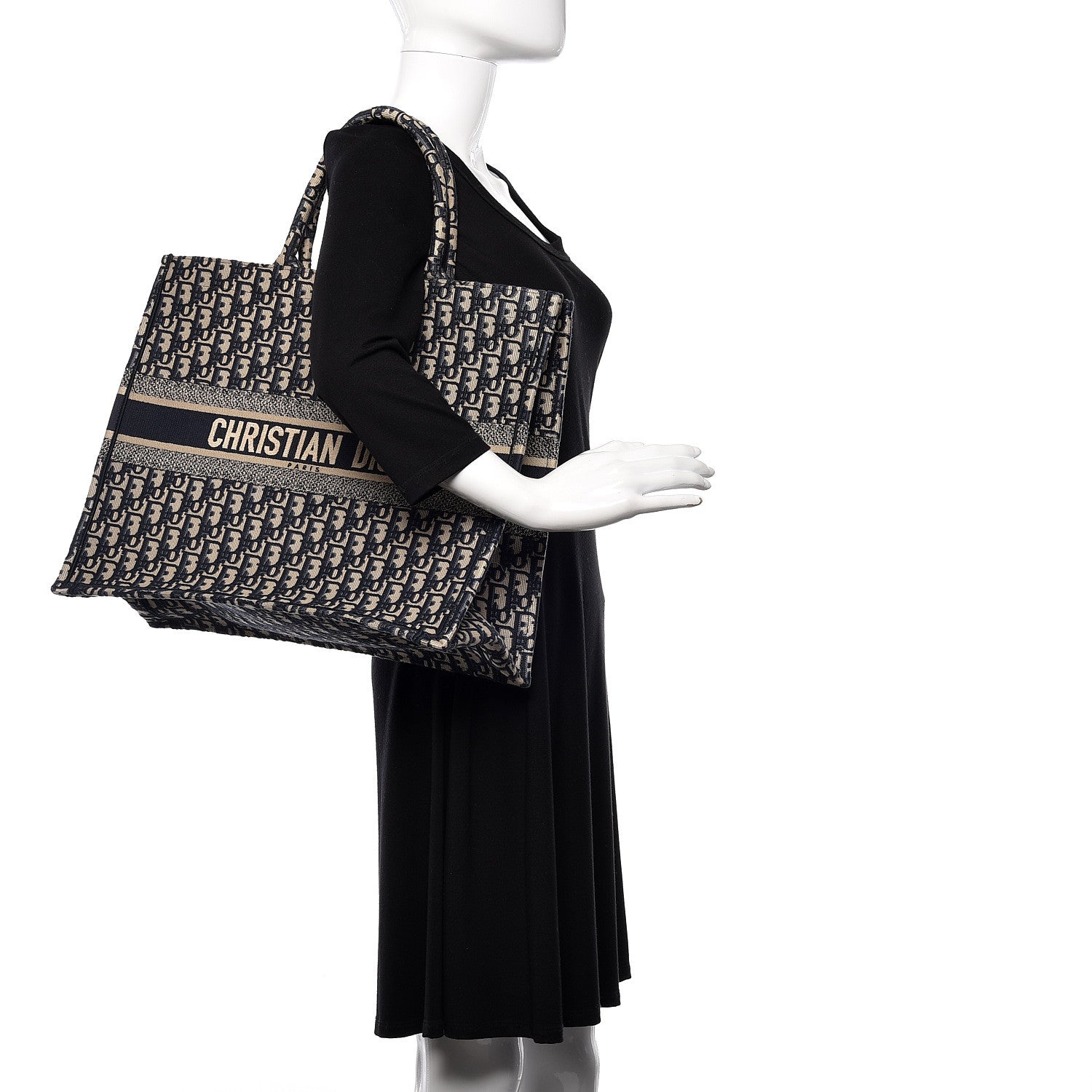 Christian Dior Oblique Book Tote Blue Multicolor 2 of 10
