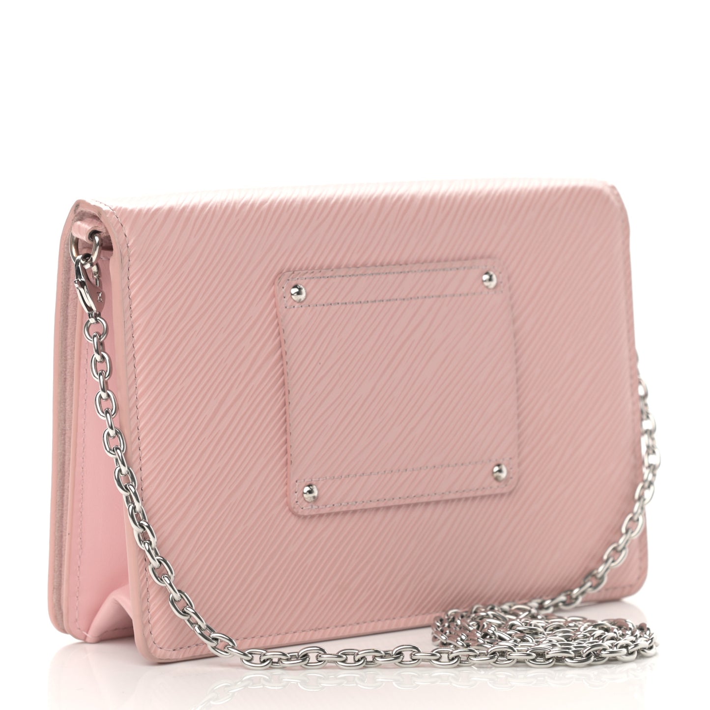 Epi Twist Belt Chain Wallet Rose Ballerine