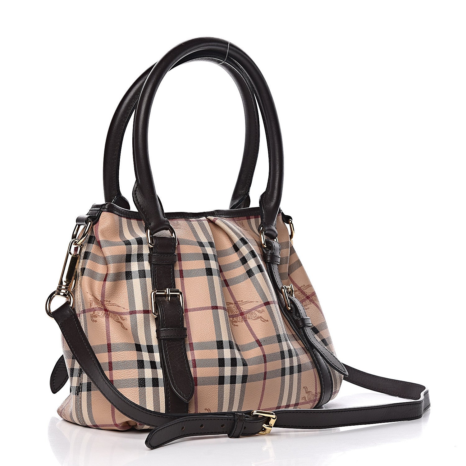 Burberry Haymarket Check Small Northfield Tote Chocolate 3 of 24