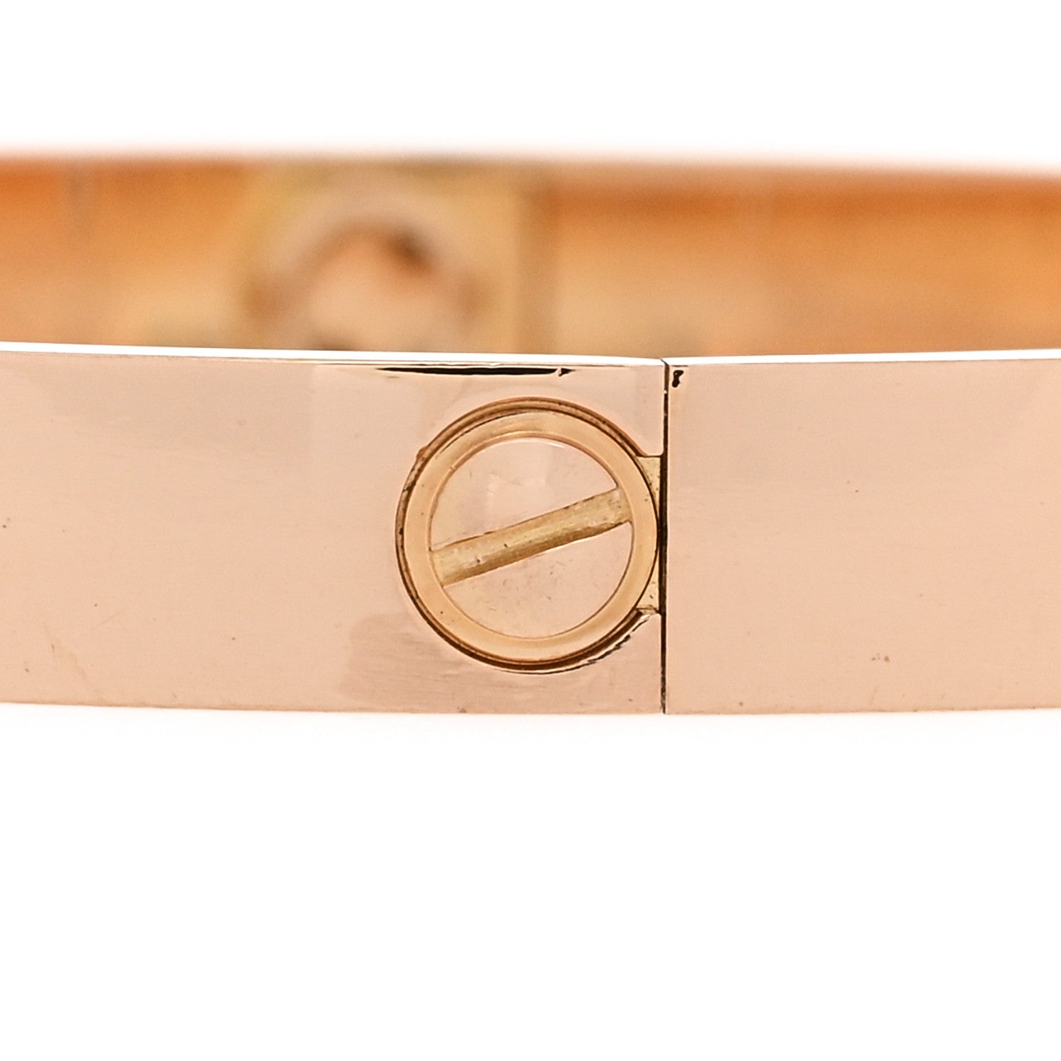 Cartier 18K Pink Gold 4 Diamond LOVE Bracelet 17 7 of 8