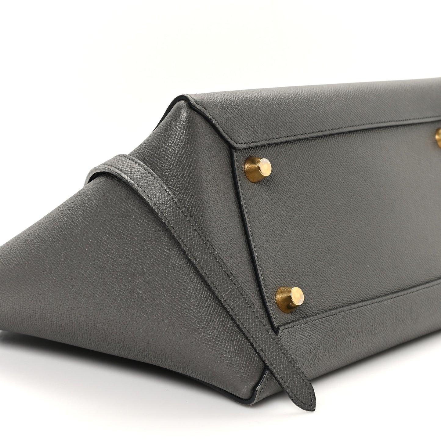 Grained Calfskin Mini Belt Bag Grey