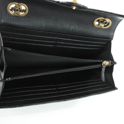 Chanel Patent Goatskin Quilted CC Eyelet Wallet On Chain Black 7 of 7