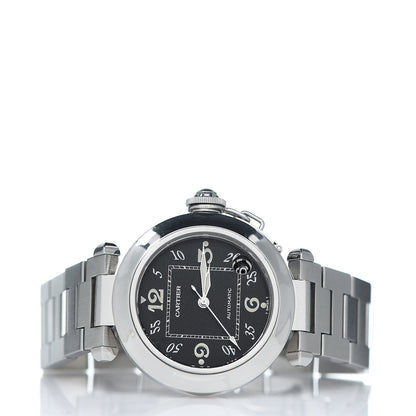 Cartier Stainless Steel 35mm Pasha C Automatic Watch Black 2 of 7
