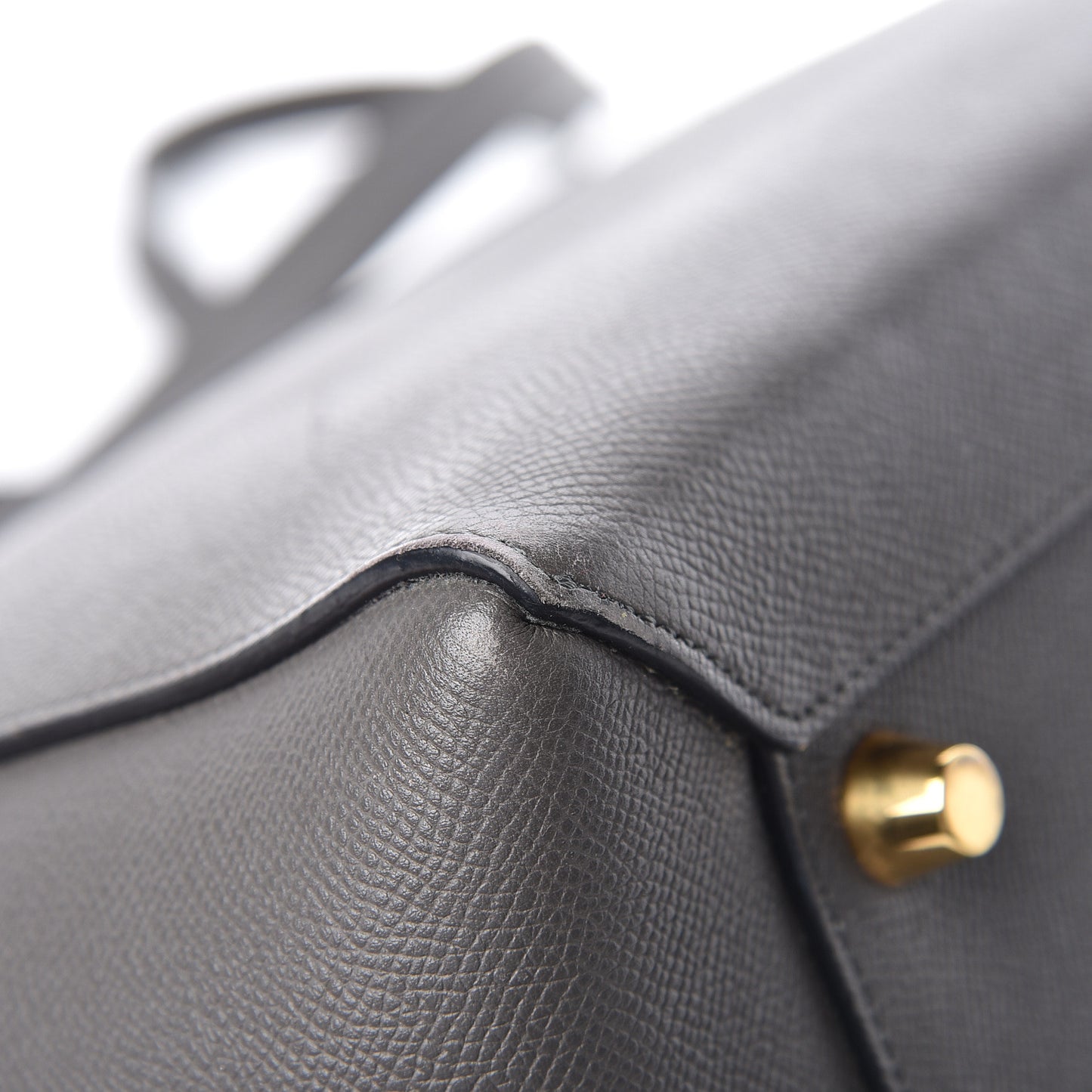 Grained Calfskin Mini Belt Bag Grey