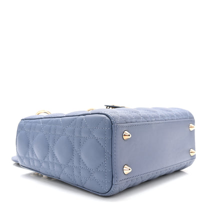Christian Dior Lambskin Cannage Small My ABCDior Lady Dior Denim Blue 3 of 9