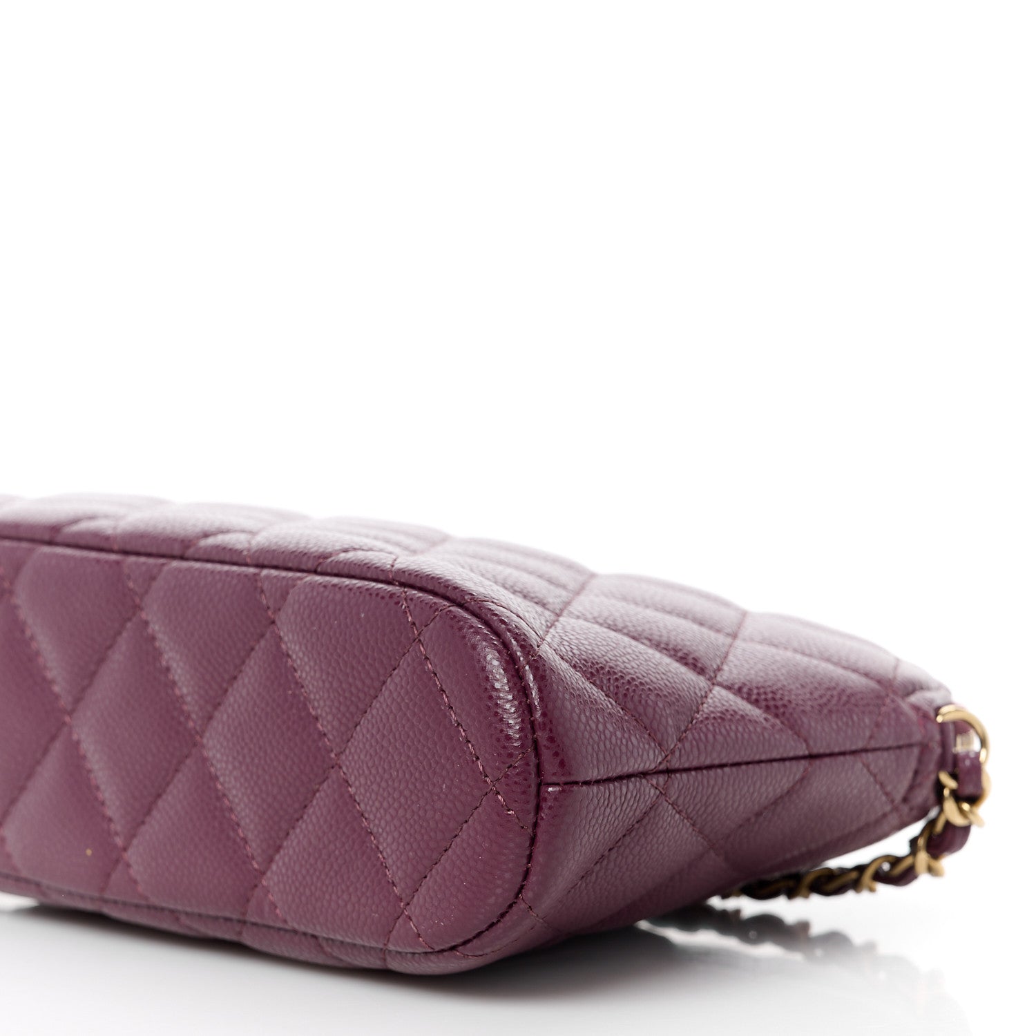 Chanel Caviar Quilted Classic Clutch With Chain Dark Burgundy 10 of 10