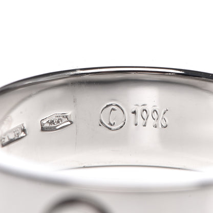 Cartier 18K White Gold 5.5mm LOVE Ring 52 6 5 of 6