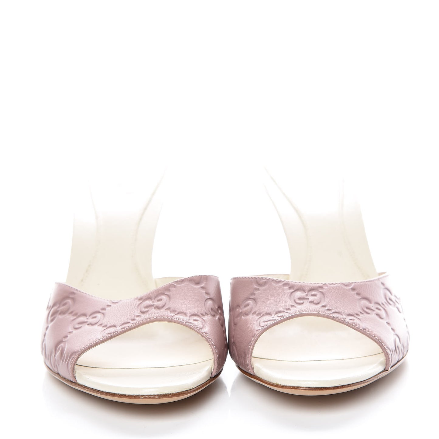 Guccissima Mid Heel Slides 37.5 Dusty Pink