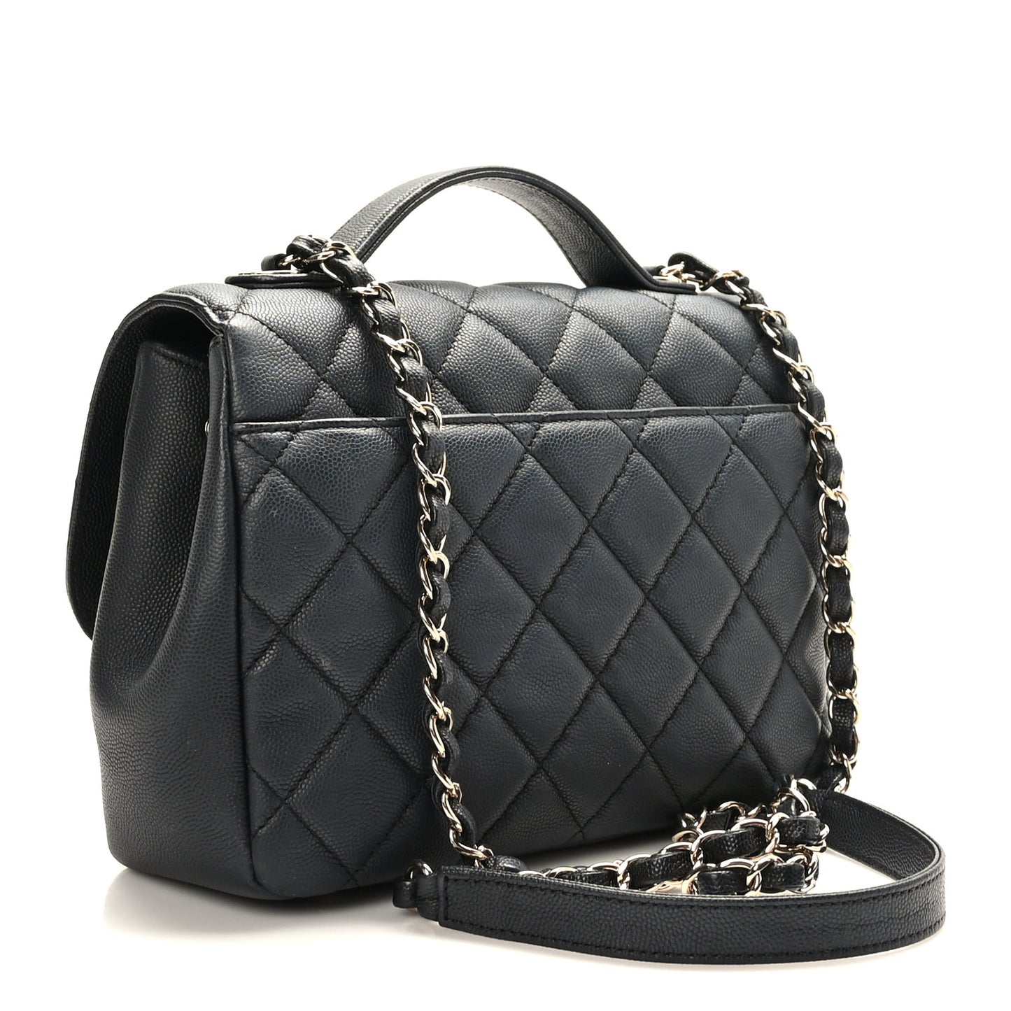 Caviar Quilted Medium Business Affinity Flap Black