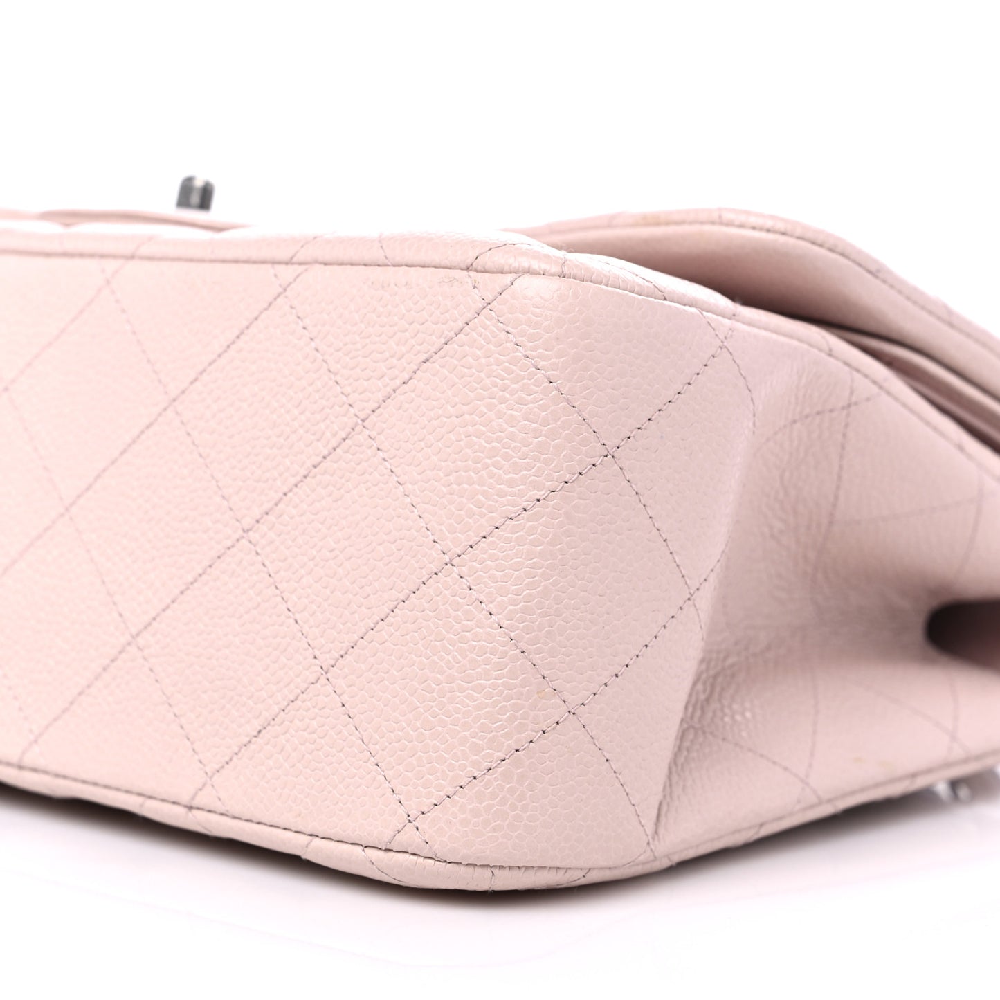 Caviar Quilted Jumbo Double Flap Light Pink