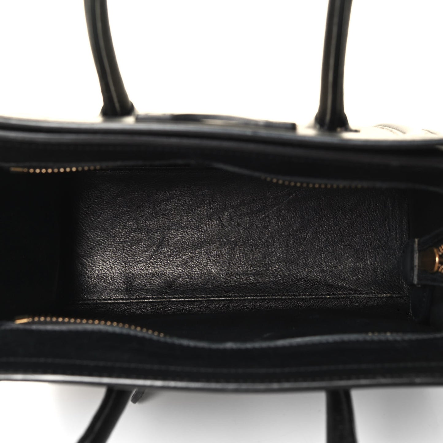 Felt Smooth Calfskin Nano Tri-Color Luggage Beige