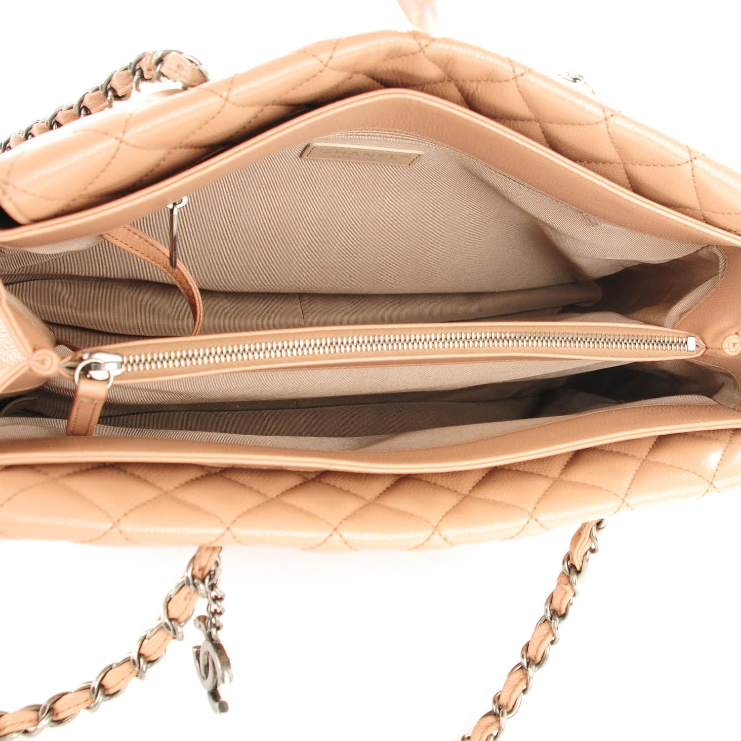 Chanel Caviar Quilted Large City Shopping Tote Beige 5 of 7