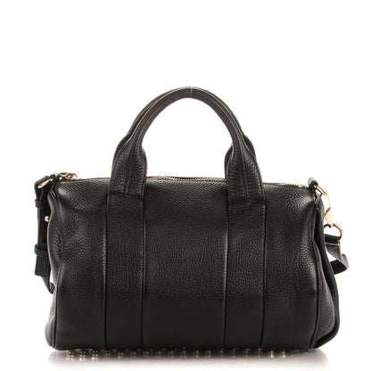 Alexander Wang Pebbled Lambskin Rocco Duffel Black Pale Gold Hardware 1 of 6