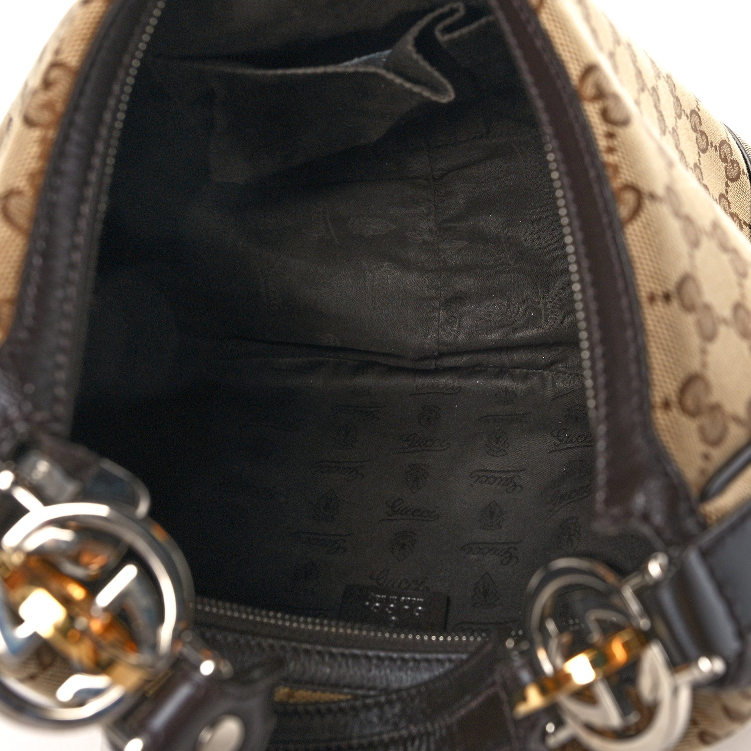 Gucci Monogram Medium GG Twins Hobo Dark Brown 5 of 12