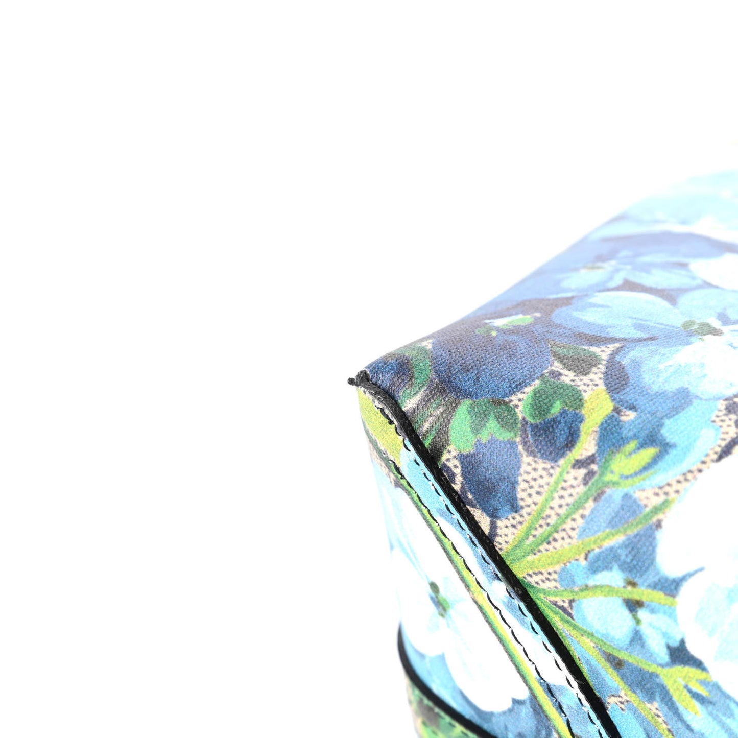 GG Supreme Monogram Blooms Medium Reversible Tote Beige Blue Navy