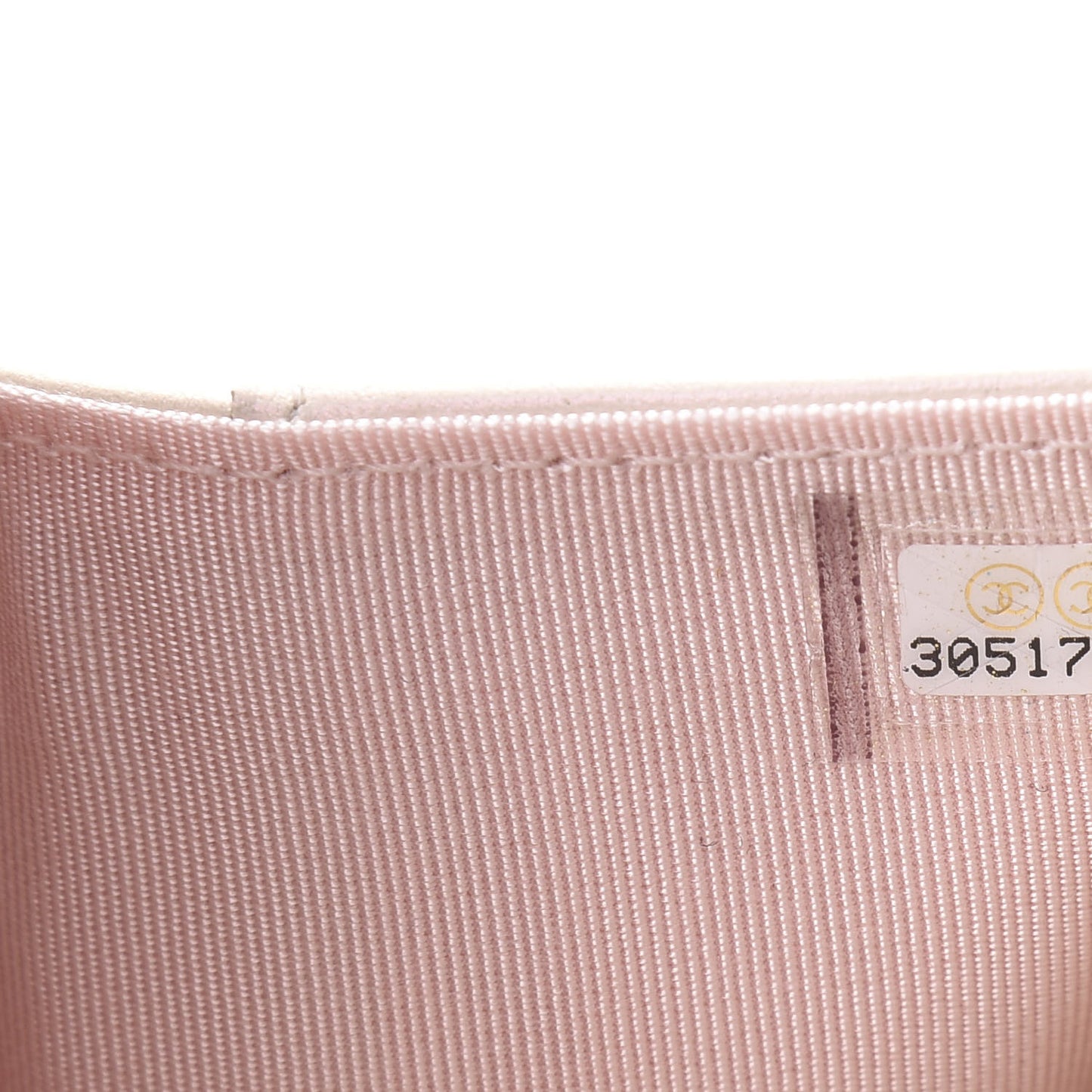 Iridescent Lambskin Quilted Double Flap Wallet Ivory