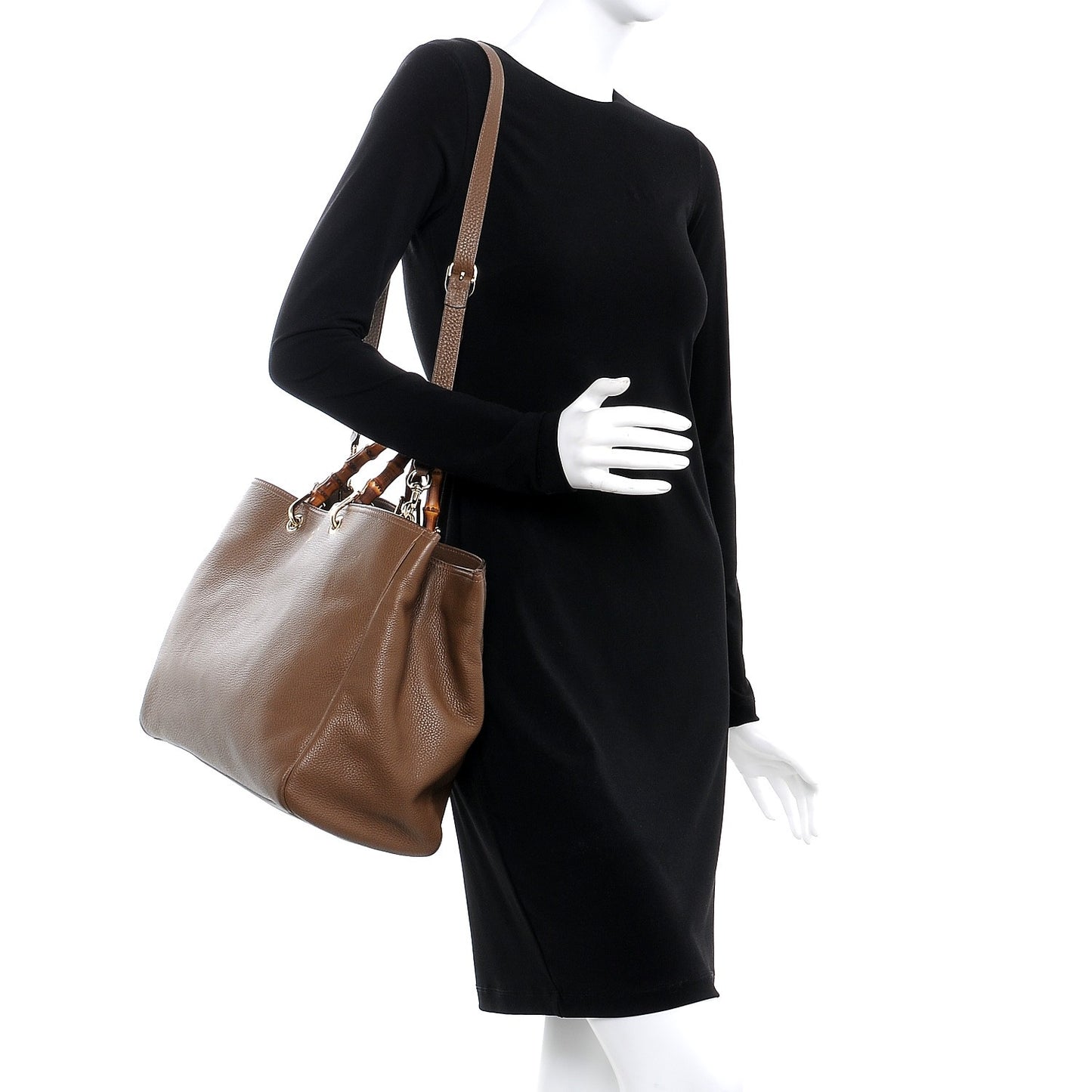 Cellarius Calfskin Large Bamboo Shopper Tote Acero