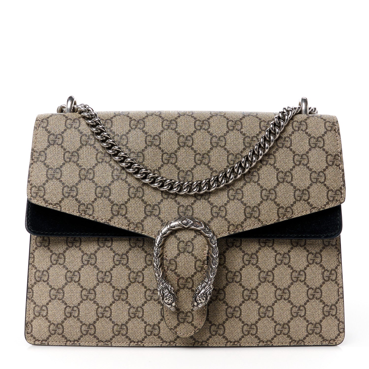 Gucci GG Supreme Monogram Medium Dionysus Shoulder Bag Black 1 of 16