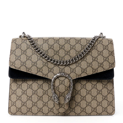 Gucci GG Supreme Monogram Medium Dionysus Shoulder Bag Black 1 of 16