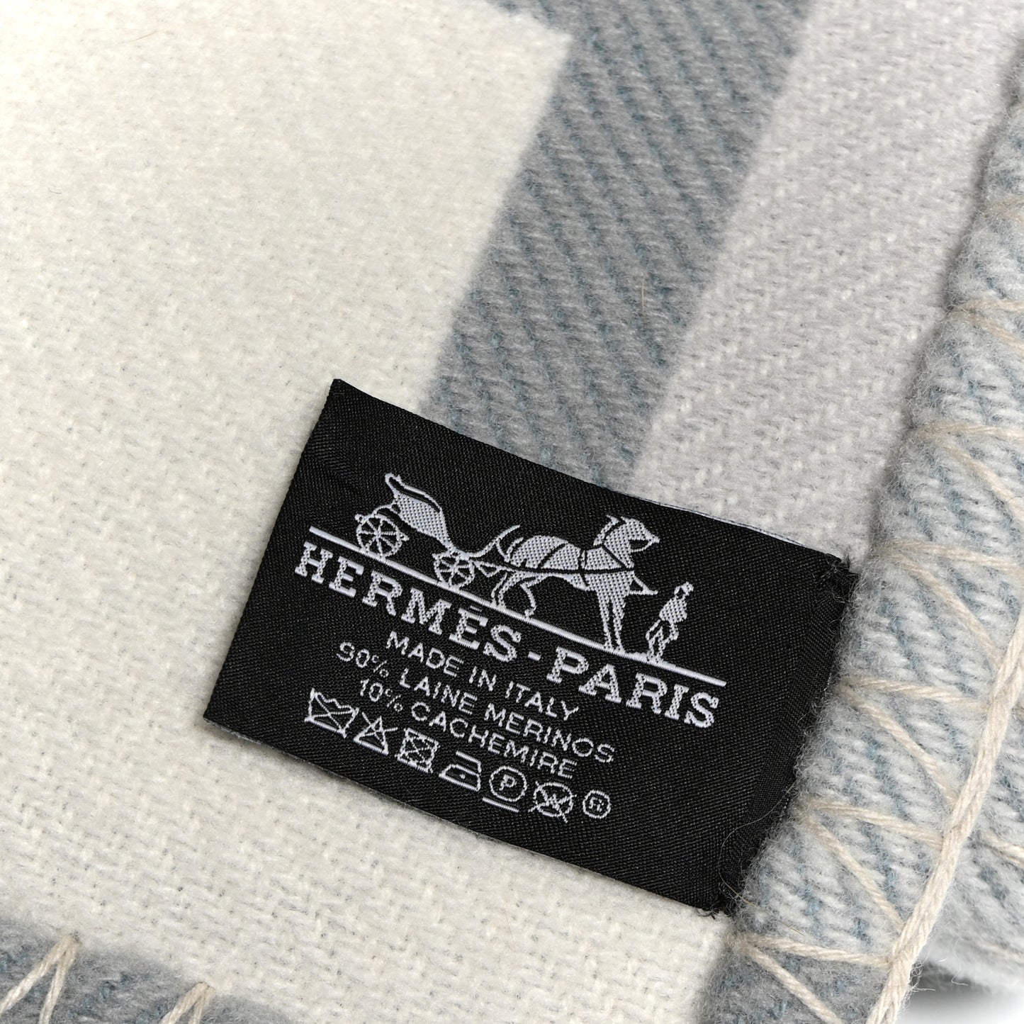 Wool Cashmere Ithaque Blanket Gris Perle