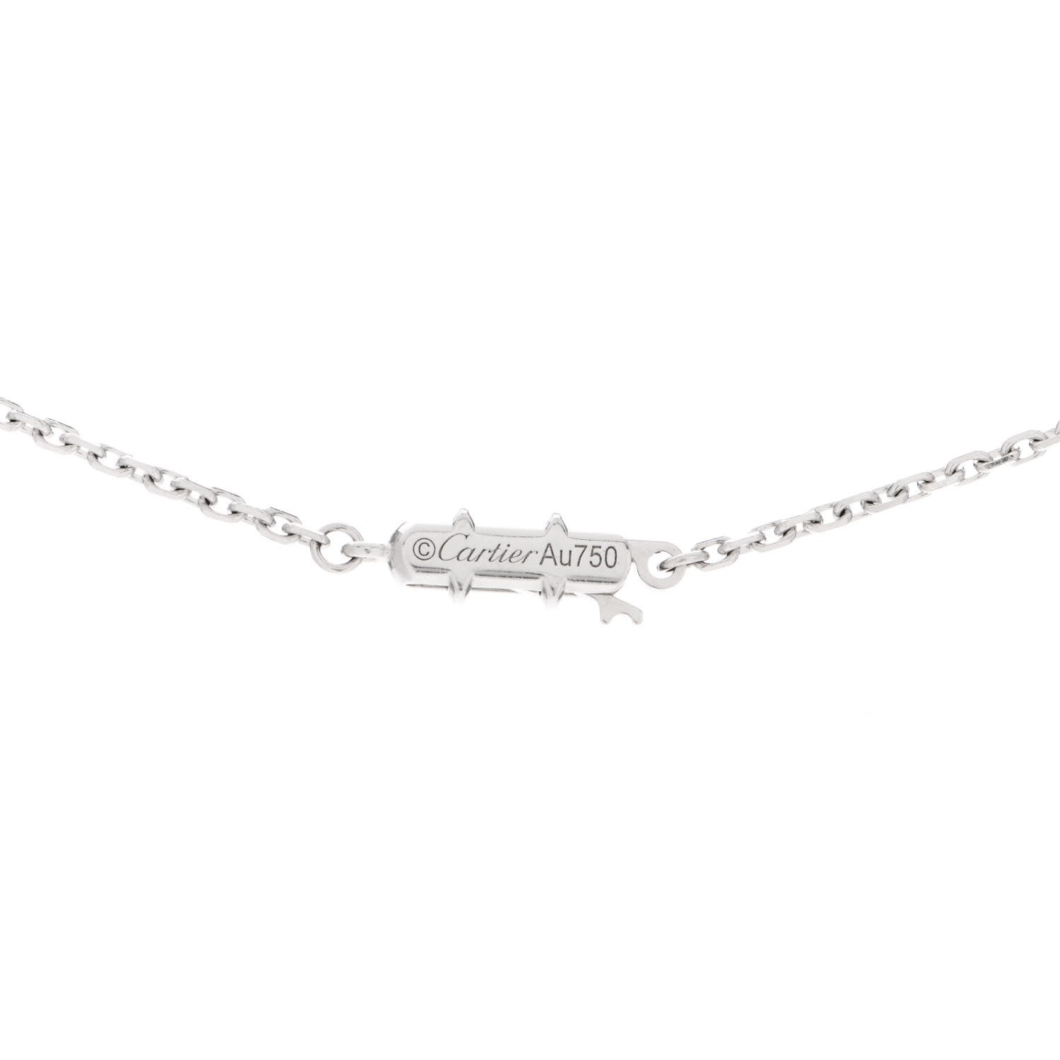 Cartier 18K White Gold Diamond Small Hearts and Symbols Pendant Necklace 4 of 5